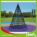 Cone Shape Outdoor Rope Climbing Structure, Kids Outdoor Playground Cliimbing Net Structure